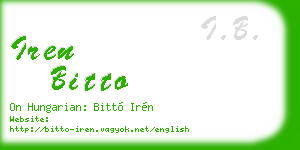 iren bitto business card