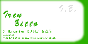 iren bitto business card